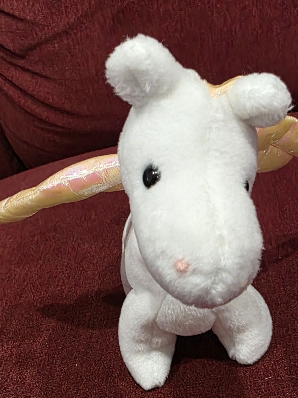 TY Beanie Baby MAGIC the White Dragon Vintage Ty Beanie Baby